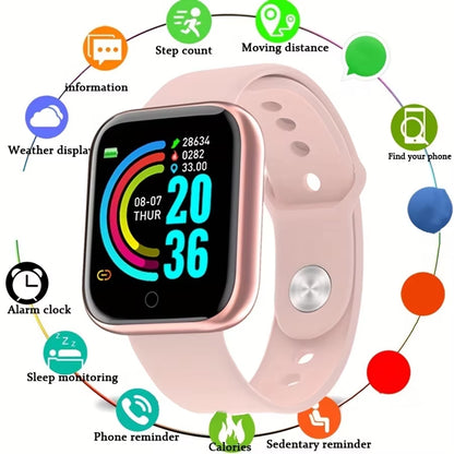 Smartwatch Men Women Wristwatches Smart Watch Message Fitness Monitor Bracelet Birthday Gift Electronic Clock for Android IOS